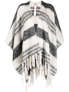 Twinset Twin-set Women's Multicolor Other Materials Poncho In Weiss
