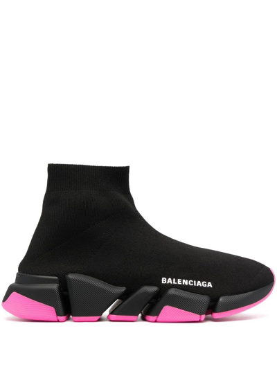 Balenciaga 30毫米speed 2.0 Lt针织运动鞋 In Black