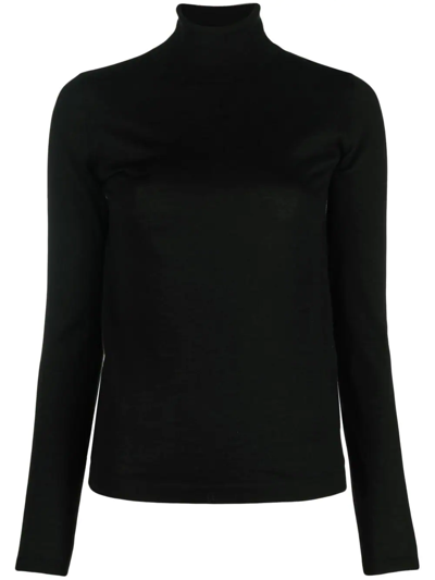 Brunello Cucinelli Roll-neck Tonal Jumper In Schwarz