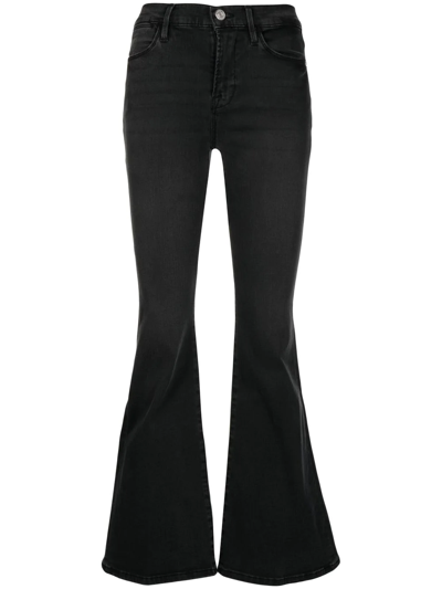 Frame Le Pixie Flared Jeans In Schwarz