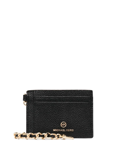 Michael Michael Kors Jet Set Chain Cardholder In Schwarz