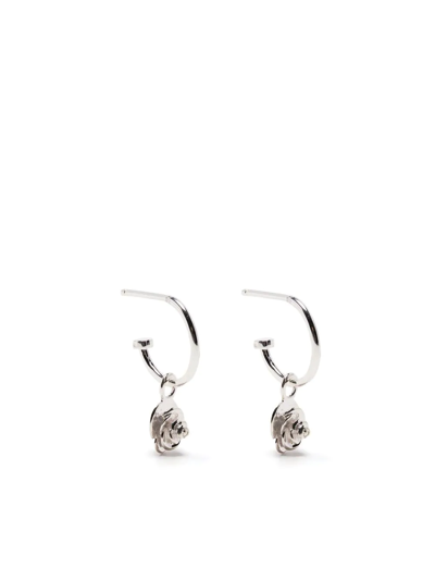 Stolen Girlfriends Club Rose Bud Silver-plated Earrings In Silber