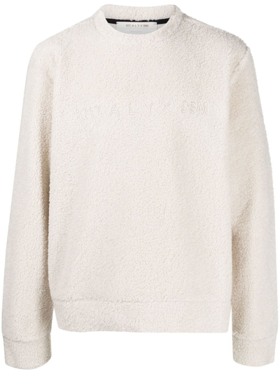 Alyx Crew-neck Brushed Sweatshirt In Off White