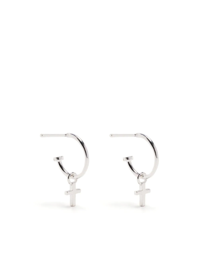 Stolen Girlfriends Club Stolen Cross Anchor Sleeper Earring In Silver