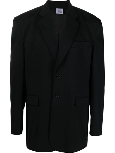 Vetements Oversize Single-breasted Blazer In Black