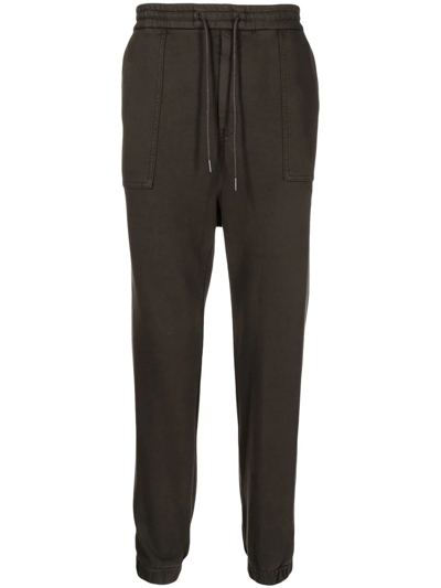 Juunj Elasticated-waist Cotton Track Trousers In Braun