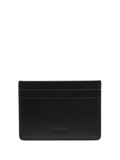 Jil Sander Debossed-logo Cardholder In Black