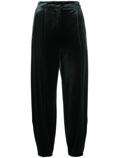 Blanca Vita Poncircus Tapered-leg Trousers In Grün