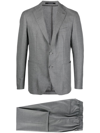 Tagliatore Single-breasted Virgin Wool Suit In Grau