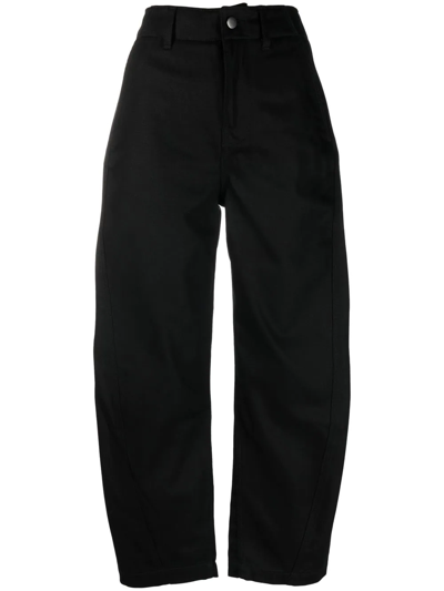 Studio Nicholson Navy Chalco Coated Trousers In Black
