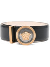 VERSACE MEDUSA LOGO-BUCKLE BELT