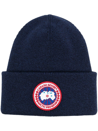 Canada Goose Arctic Disc Toque Wool Beanie In Blue