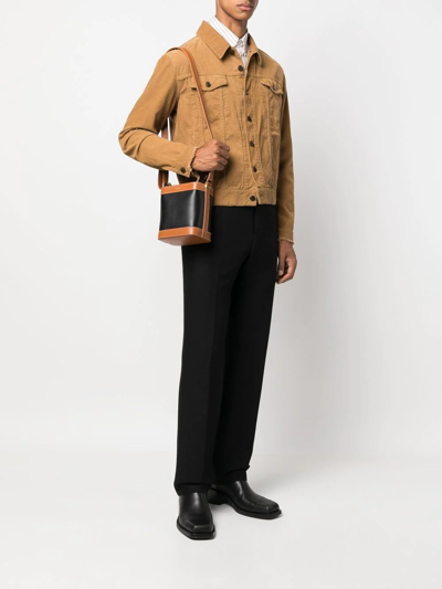 Saint Laurent Two-tone Shoulder Bag In Schwarz