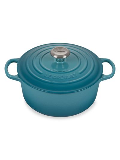 Le Creuset 4.5-quart Signature Round Dutch Oven In Caribbean