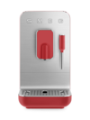 Smeg Fully-automatic Coffee Machine With Steamer In Red