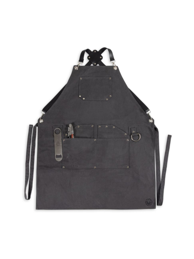 Picnic Time Collins Waxed Canvas Apron In Grey