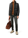 Ten C Black Hooded Reversible Down Jacket In Black