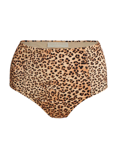 Ulla Johnson Dione Leopard-print Bikini Bottom In Snow Leopard