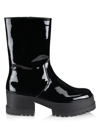 CLERGERIE WOMEN'S WILMER PATENT LEATHER PLATFORM BOOTS