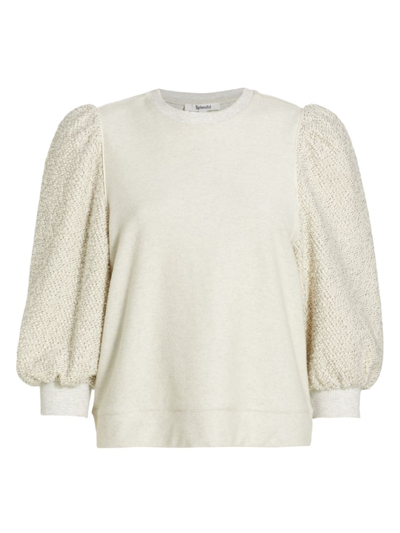 Splendid Evelyn Terry-sleeve Top In Stone