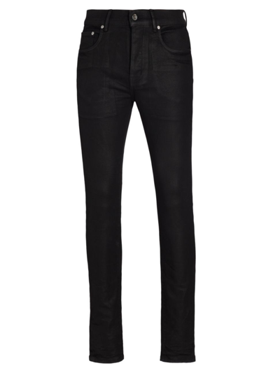 Purple Brand Coated Slim-fit Jeans In Black Midnight Oil Coated