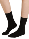Hanro Rib-knit Crew Socks In Black