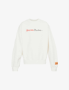 Heron Preston White Multicensored Sweatshirt In Jersey With Contrast Print On Front And Back And Logo Patch On The In Neck White Mult