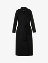 S Max Mara Poldo Belted Relaxed-fit Wool Coat In Black