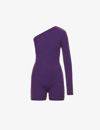 Lisa Yang Aiya One-sleeved Cashmere Playsuit In Deep Violet
