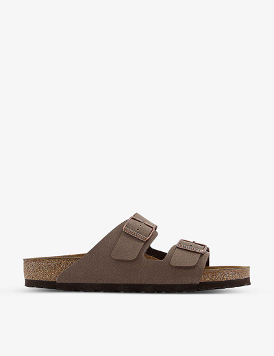 Birkenstock Womens Mocca Arizona Two-strap Faux-leather Sandals