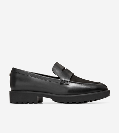 Cole Haan Geneva Leather Penny Loafers In Black