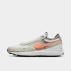 Nike Men's Waffle One Shoes In White/light Bone/black/orange Trance