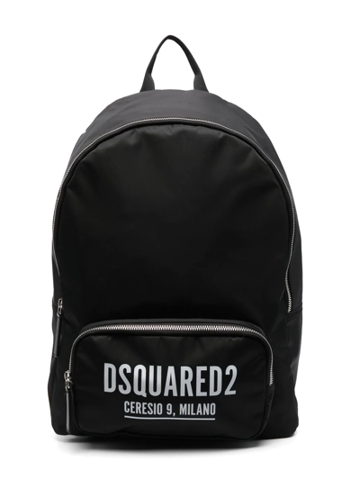 Dsquared2 Kids' Milano Logo-print Backpack In Black