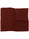 N•PEAL RIBBED-KNIT CASHMERE SCARF
