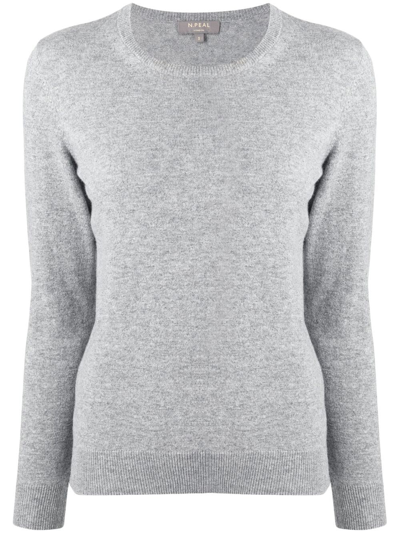 N.peal Melange-effect Cashmere Jumper In Grey