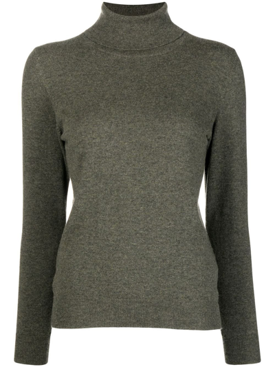N.peal Roll-neck Cashmere Jumper In Green