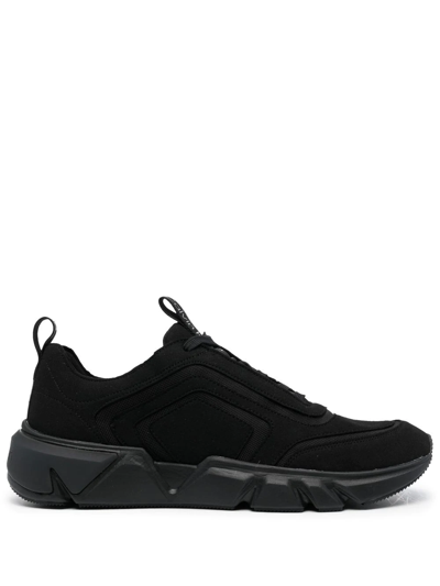 Calvin Klein Low-top Lace-up Sneakers In Black