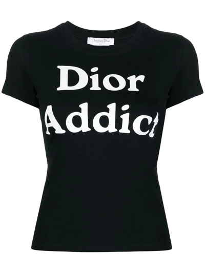 Pre-owned Dior 2002  Logo Print T-shirt In Black