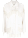 P.a.r.o.s.h Leak Frayed-trim Oversize Coat In Neutrals