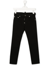 DSQUARED2 LOGO-PATCH SLIM-CUT JEANS