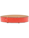 GANNI DEBOSSED-LOGO LEATHER BELT