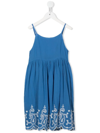 Polo Ralph Lauren Paisley-print Cotton Midi Dress In Blue