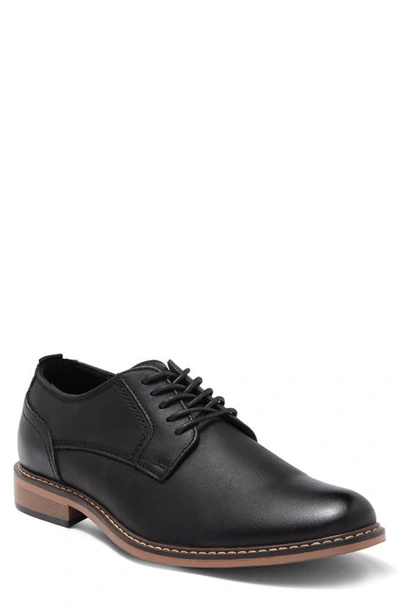 Steve Madden Attern Plain Toe Derby In Black Nubuck