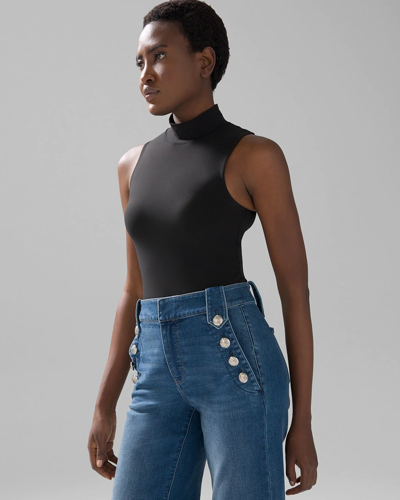 White House Black Market All Ways Stretch Mock Neck Tank Top In Black