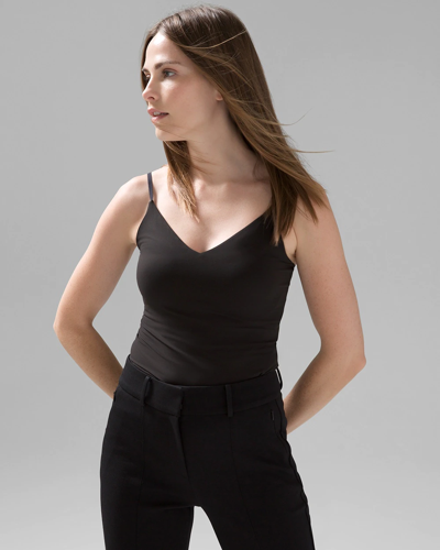 White House Black Market Shaping V-neck Cami In Black