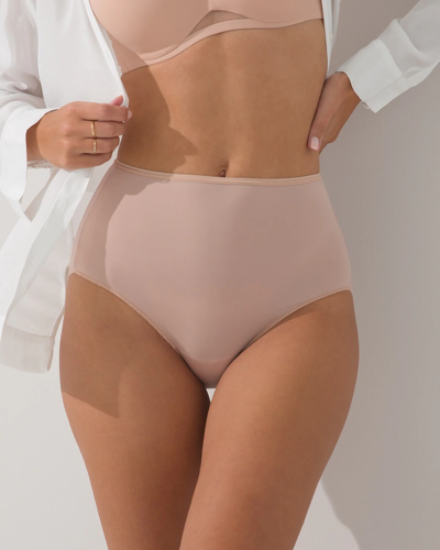 Soma Vanishing Edge Microfiber Retro Brief In Light Pink