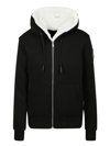 Moose Knuckles Plaque-detail Zip-fastening Jacket In Black