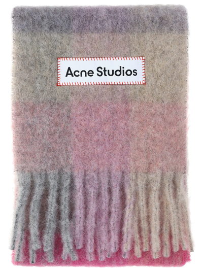 Acne Studios Scarf In Fuchsia/lilac/pink
