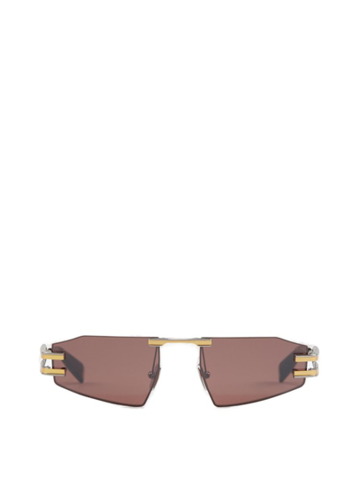 Balmain Eyewear Fixe Oversized Frame Sunglasses In Multi