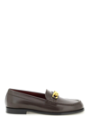 Valentino Garavani Vlogo Chain Loafers In Brown